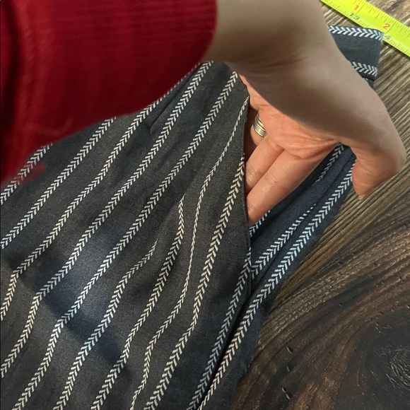 Escada gray and White Pinstripe Two-Piece Pantsuit - Picture 8 of 12